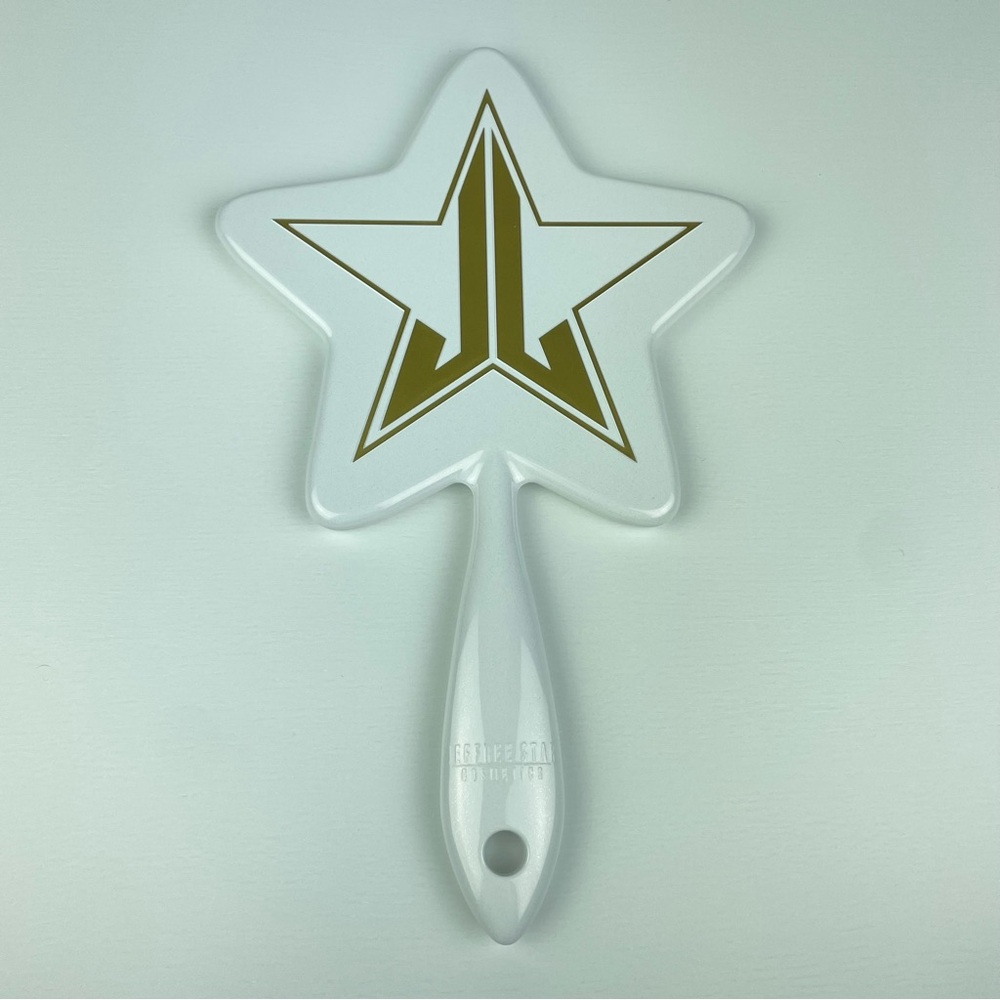 Jeffree Star Cosmetics Star Hand Mirror White Glitter Iridescent Makeup